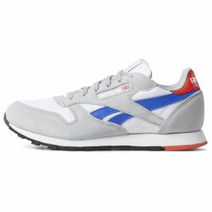 Adidasy Dziecięce Reebok Classic Leather Białe/Szare/Pomarańczowe PL 61AJCBD